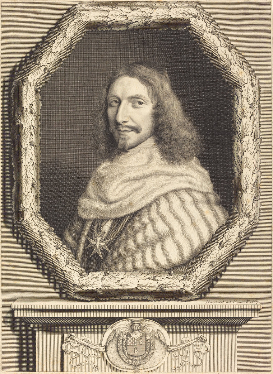 Nicholas Potier de Novion by Robert Nanteuil (French, 1623 - 1678), 16X12"(A3)Poster Print