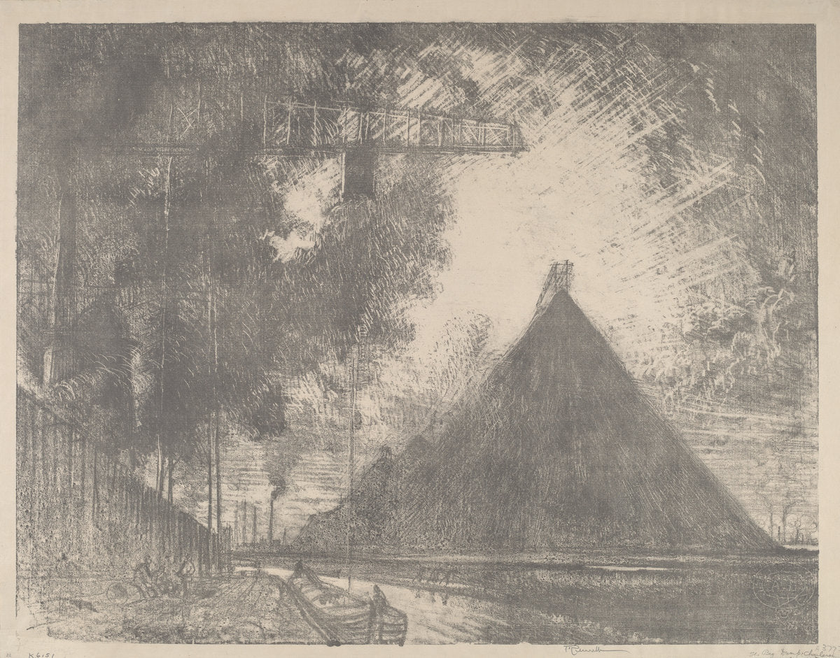 The Dump, Charleroi by Joseph Pennell (American, 1857 - 1926), 16X12"(A3)Poster Print
