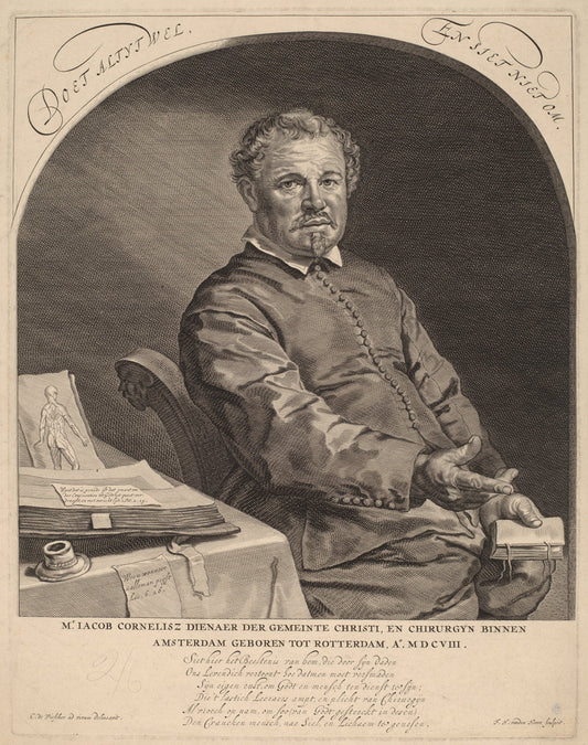 Jacob Cornelius by Frederik Hendrik van den Hove after Cornelis Visscher (Dutch, c. 1628 - 1698), 16X12"(A3)Poster Print