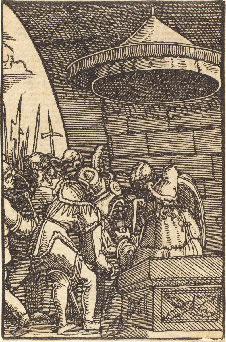 Pilate Washing His Hands by Albrecht Altdorfer (German, 1480 or before - 1538), 16X12"(A3)Poster Print