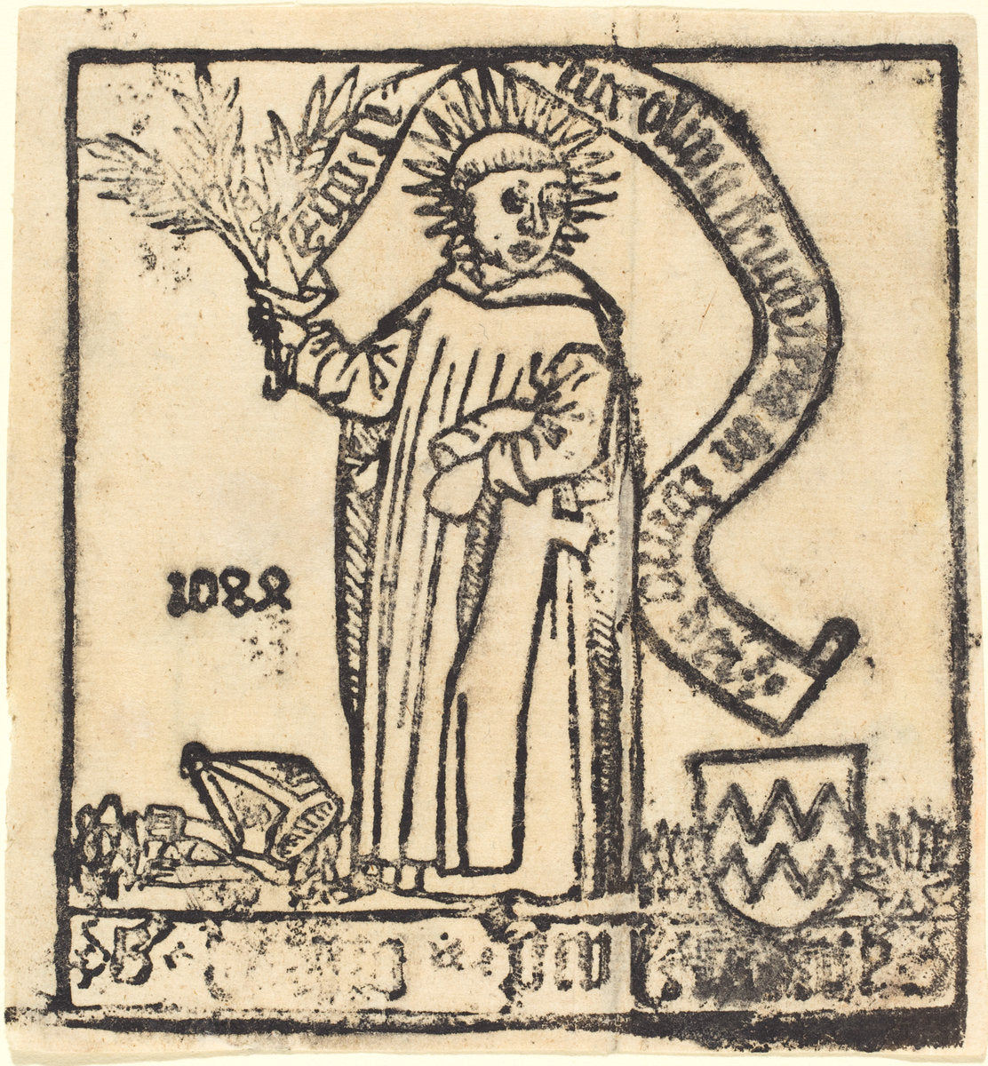 probably 1460/1480 by German 15th Century (Saint Bruno), 16X12"(A3)Poster Print