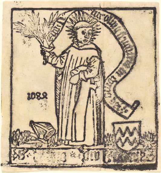 probably 1460/1480 by German 15th Century (Saint Bruno), 16X12"(A3)Poster Print