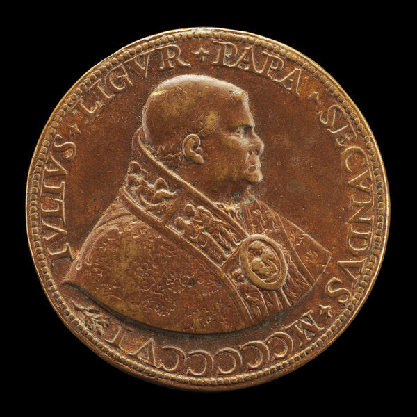 Julius II (Giuliano della Rovere, 1443-1513), Pope 1503 [obverse] by Caradosso Foppa (Milanese, c. 1452 - 1526/1527), 16X12"(A3)Poster Print