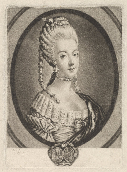 Marie-Antoinette by Richard Brookshaw (British, 1736 - in or after 1804), 16X12"(A3)Poster Print