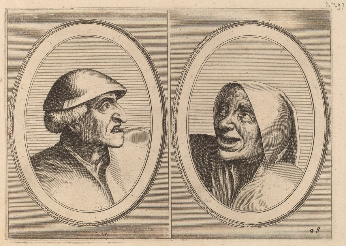 Dief-achtighe Tijs and "Nies Spoel-de-Nap" by Johannes and Lucas van Doetechum after Pieter Bruegel the Elder (Dutch, died 1605), 16X12"(A3)Poster Print