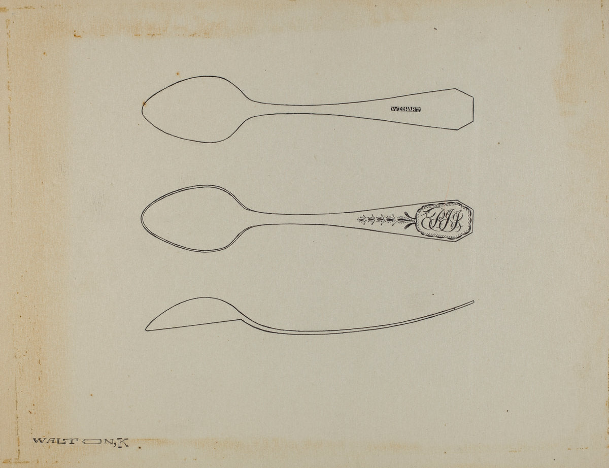 Silver Spoon by Kalamian Walton (American, active c. 1935), 16X12"(A3)Poster Print