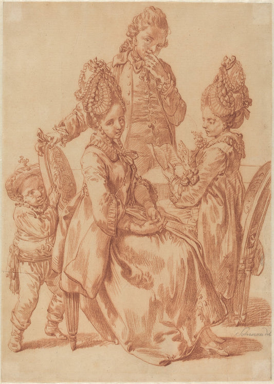 The Letter by Johann Eleazar Schenau (German, 1737 - 1806), 16X12"(A3)Poster Print