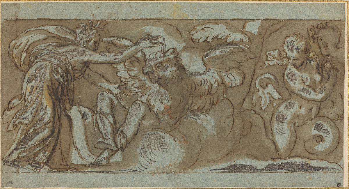 Ceres Changing Ascalaphus into a Bird of Evil Omen by Paolo Farinati (Veronese, 1524 - 1606), 16X12"(A3)Poster Print