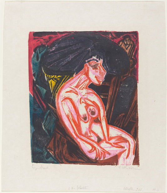 Peter Schlemihls wundersame Geschichte: Die Geliebte (Peter Schlemihl's Wondrous Story: The Beloved) by Ernst Ludwig Kirchner (German, 1880 - 1938), 16X12"(A3)Poster Print