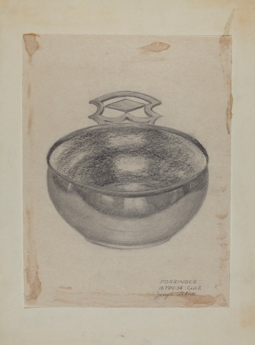 Silver Porringer by Joseph Leboit (American, 1907 - 2002), 16X12"(A3)Poster Print