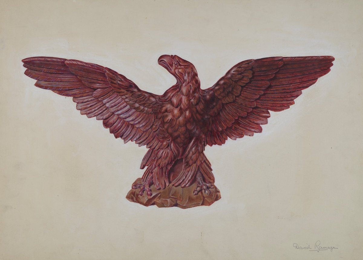 Eagle by David Ramage (American, active c. 1935), 16X12"(A3)Poster Print