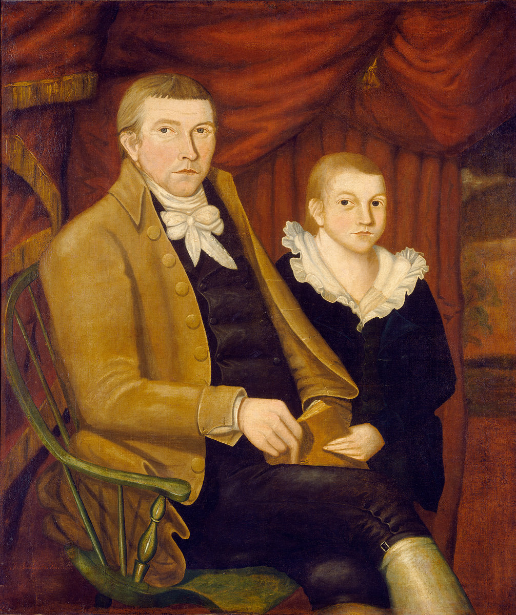 Father and Son by Jonathan Budington (American, c. 1779 - 1823), 16X12"(A3)Poster Print