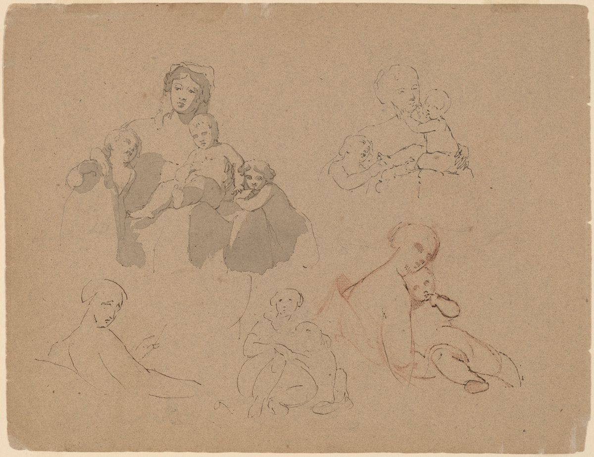 Studies: Major Thomas Biddle and Thomas Wilcocks Sully by Thomas Sully (American, 1783 - 1872), 16X12"(A3)Poster Print