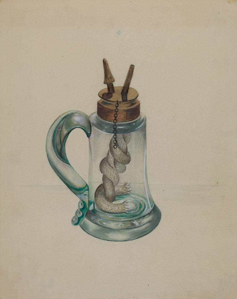 Camphene Lamp by John Tarantino (American, active c. 1935), 16X12"(A3)Poster Print
