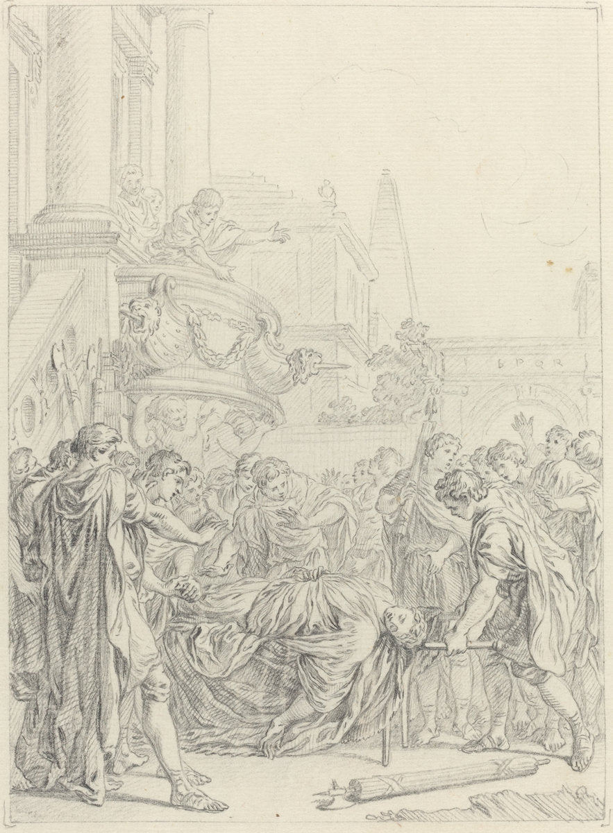 Du plus grand des Romains voilà ce qui vous reste by Hubert François Gravelot (French, 1699 - 1773), 16X12"(A3)Poster Print