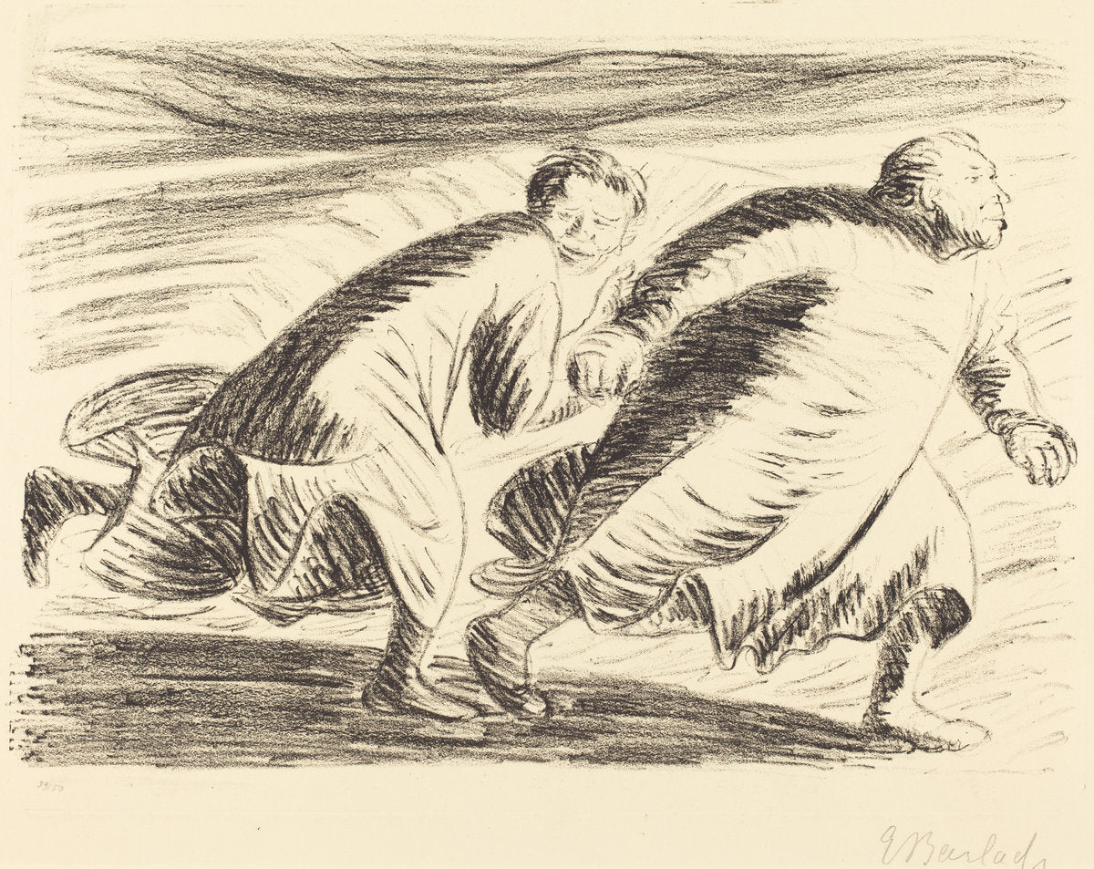 The Fugitives by Ernst Barlach (German, 1870 - 1938), 16X12"(A3)Poster Print