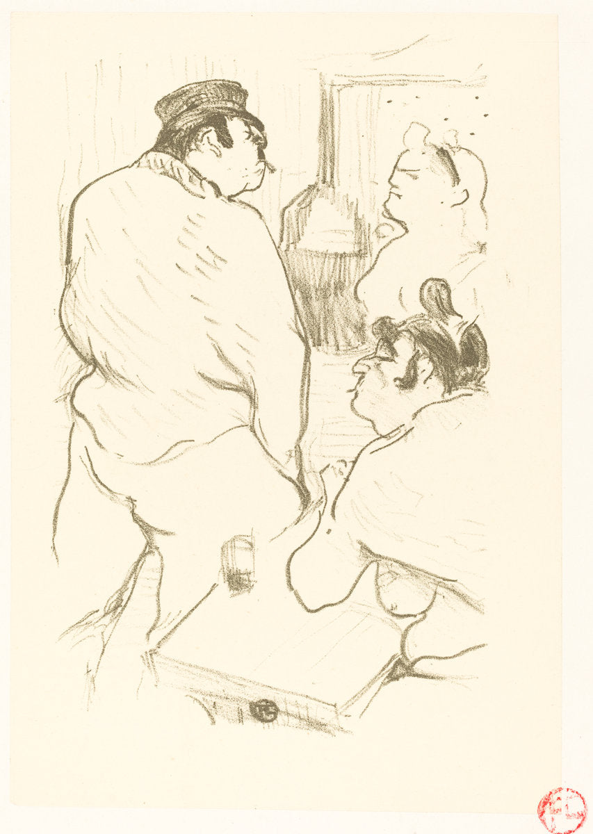 Terror of Grenelle (La terreur de Grenelle) by Henri de Toulouse-Lautrec (French, 1864 - 1901), 16X12"(A3)Poster Print