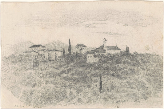 Monastery [recto] by John Singer Sargent (American, 1856 - 1925), 16X12"(A3)Poster Print