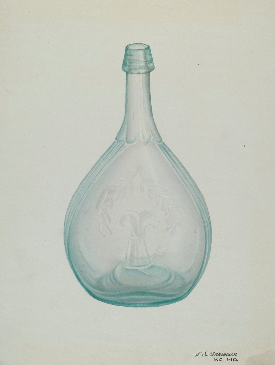 Bottle by Loraine Makimson (American, active c. 1935), 16X12"(A3)Poster Print