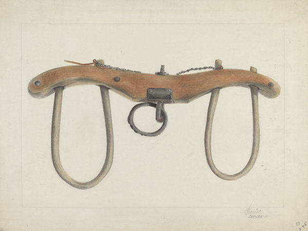Oxen Yoke by Cornelius Frazier (American, active c. 1935), 16X12"(A3)Poster Print