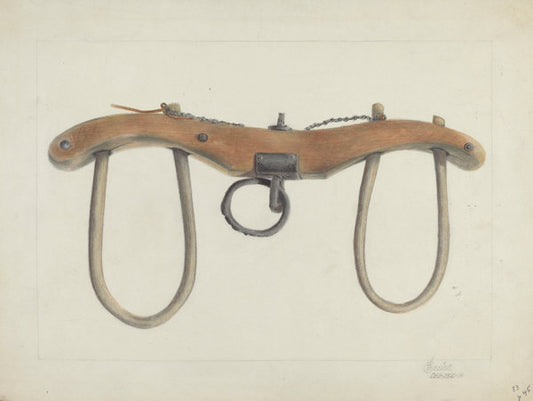 Oxen Yoke by Cornelius Frazier (American, active c. 1935), 16X12"(A3)Poster Print