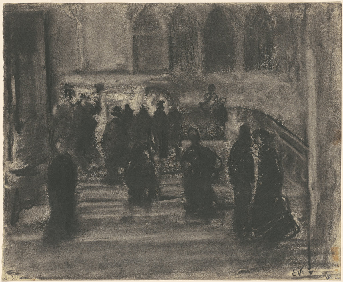 Bridge, Venice by Eugène Vail (American, 1857 - 1934), 16X12"(A3)Poster Print