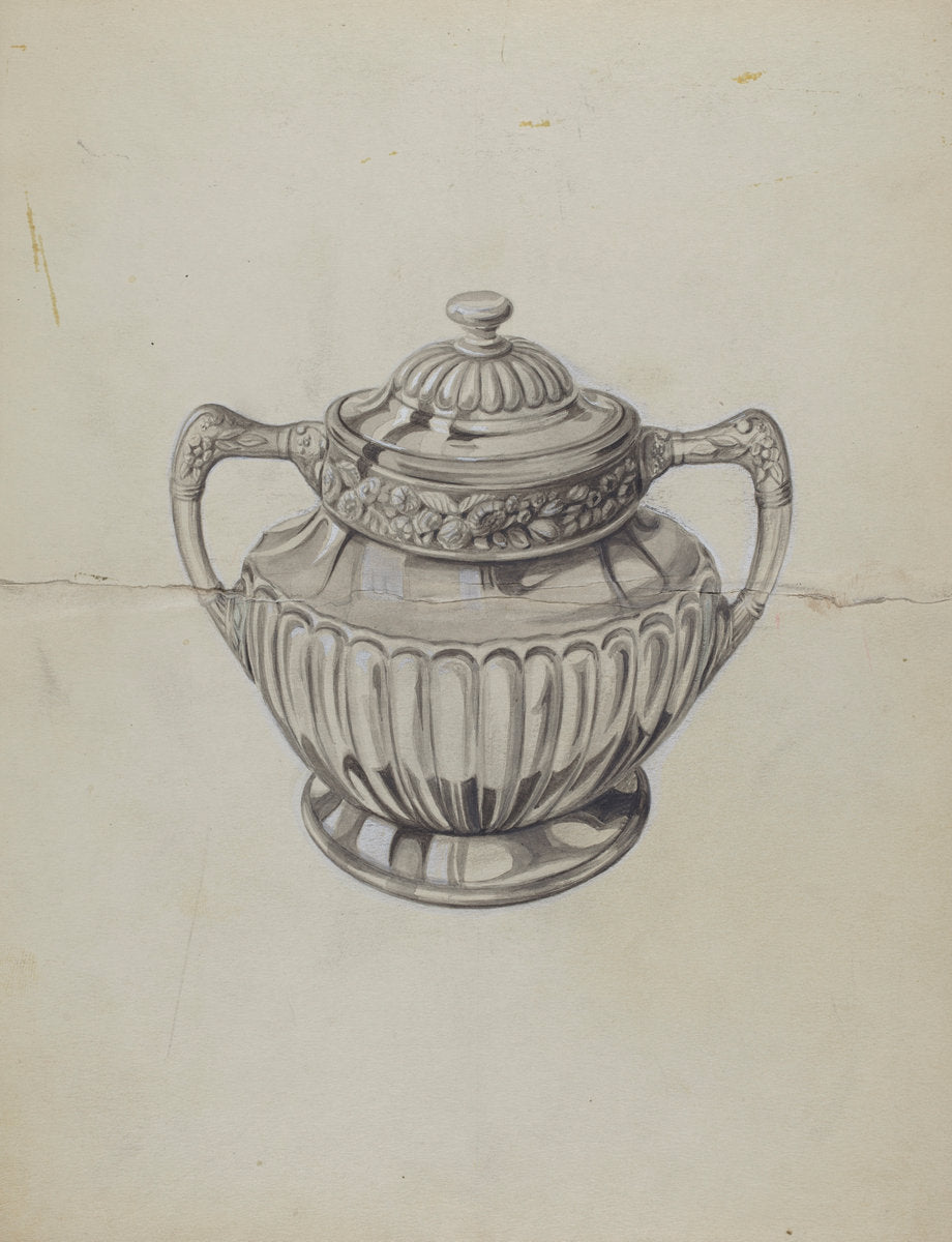 Silver Bowl by Vincent Murphy (American, active c. 1935), 16X12"(A3)Poster Print