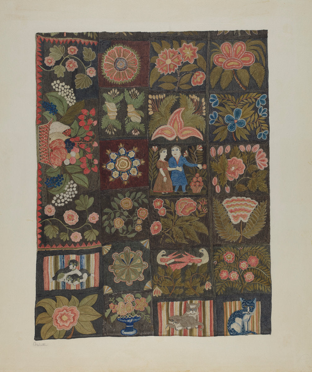 Caswell Carpet by Charlotte Winter (American, active c. 1935), 16X12"(A3)Poster Print