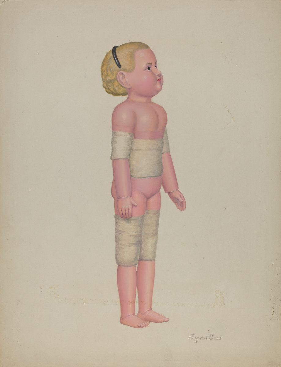 Doll - "Adeline" by Eugene Croe (American, active c. 1935), 16X12"(A3)Poster Print