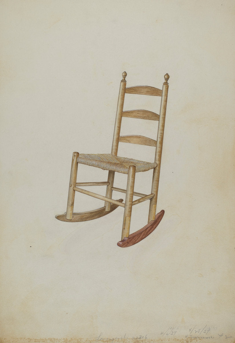Chair by Henry Tomaszewski (American, 1918 - 1998), 16X12"(A3)Poster Print