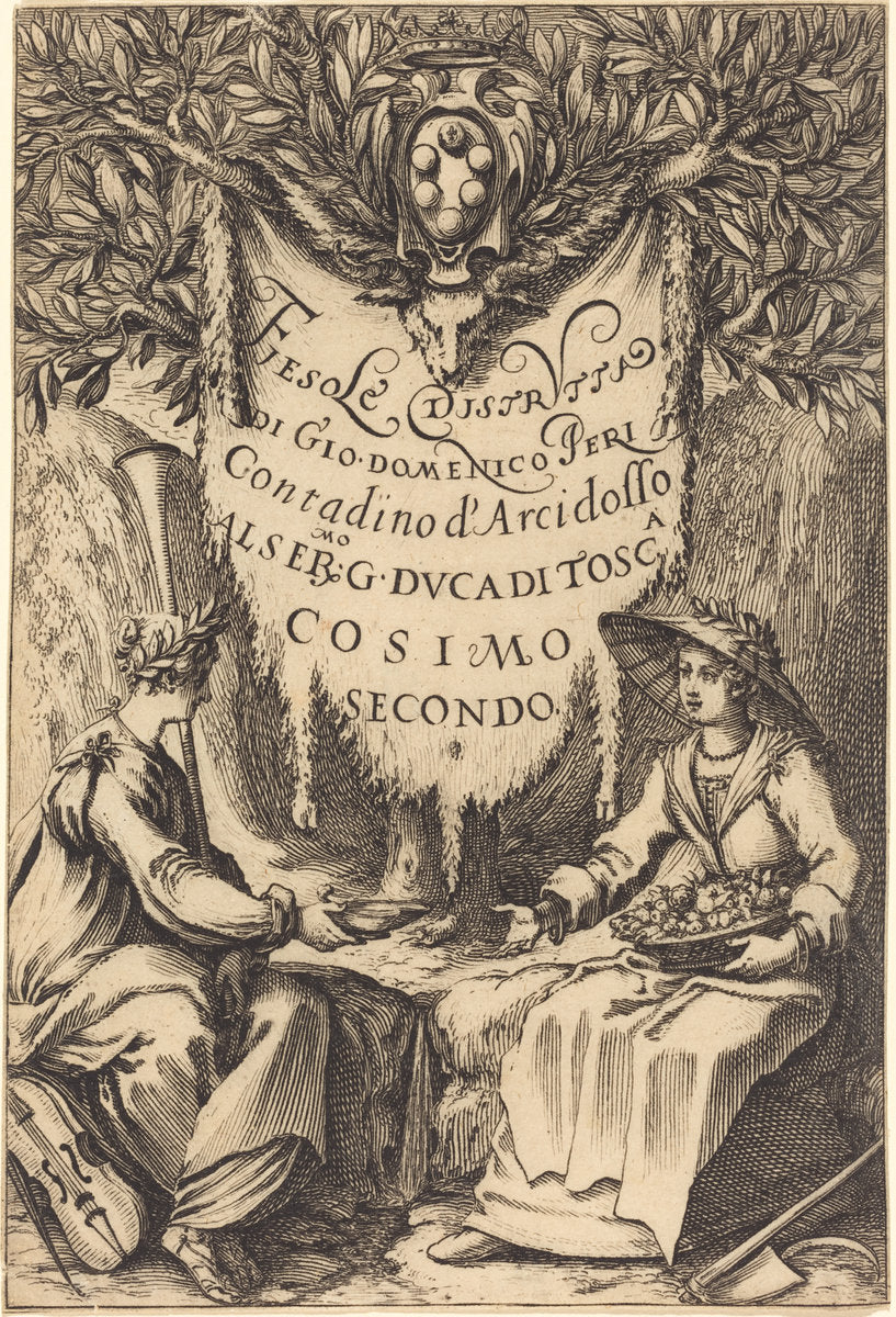 La belle jardiniere by Jacques Callot (French, 1592 - 1635), 16X12"(A3)Poster Print