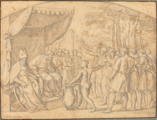 The Drawing of Lots to Divide the Promised Land by Etienne Parrocel (French, 1696 - 1775), 16X12"(A3)Poster Print