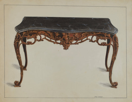 Pier Table by John Garay (American, active c. 1935), 16X12"(A3)Poster Print