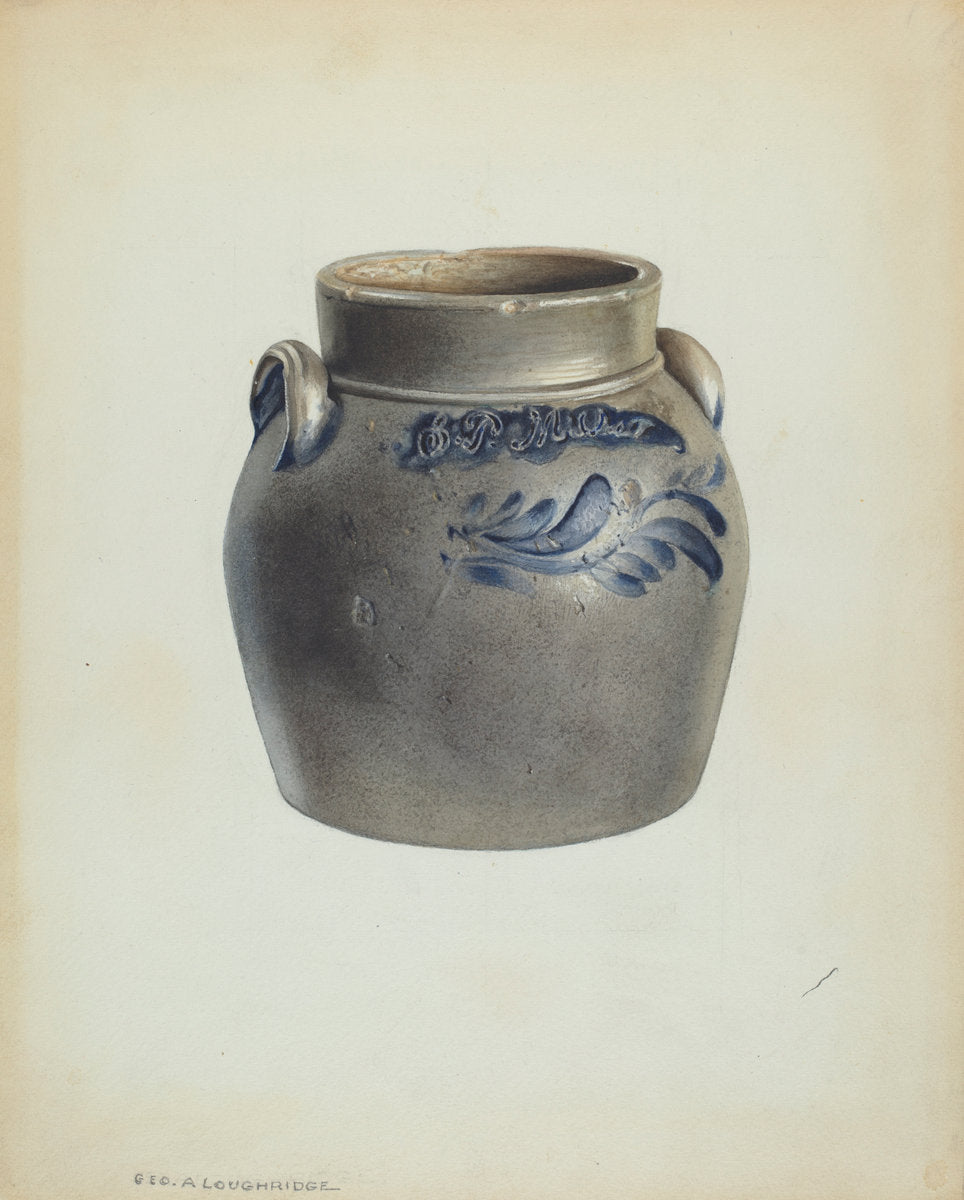 Small Crock by George Loughridge (American, active c. 1935), 16X12"(A3)Poster Print