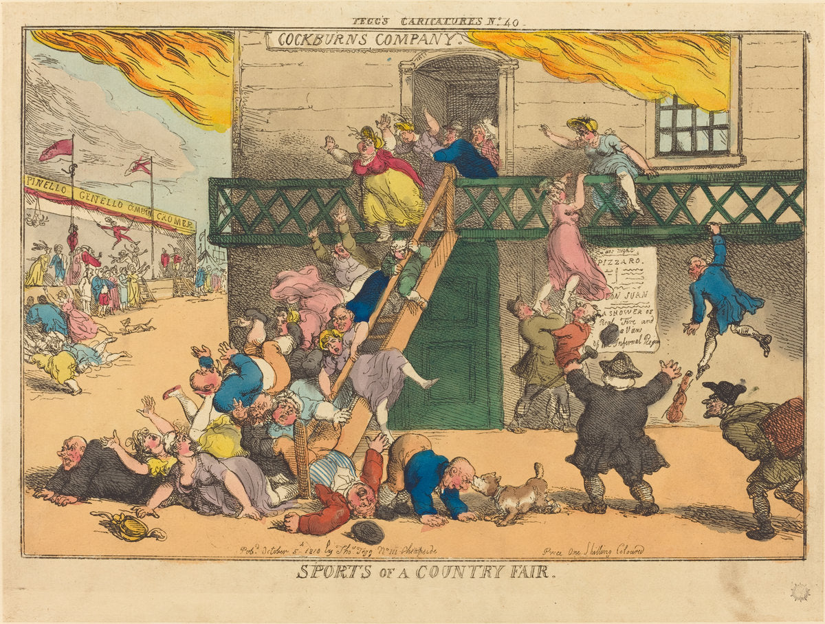 Sports of a Country Fair by Thomas Rowlandson (British, 1756 - 1827), 16X12"(A3)Poster Print