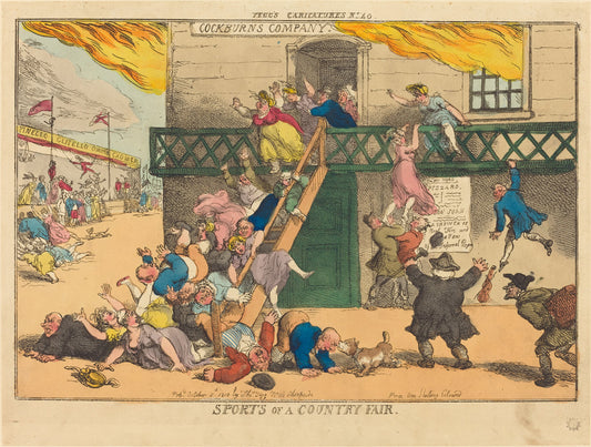Sports of a Country Fair by Thomas Rowlandson (British, 1756 - 1827), 16X12"(A3)Poster Print