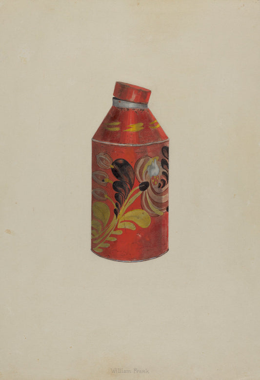 Toleware Tea Caddy by William Frank (American, active c. 1935), 16X12"(A3)Poster Print