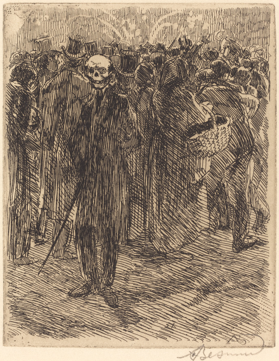In the Crowd (Dans la foule) by Albert Besnard (French, 1849 - 1934), 16X12"(A3)Poster Print