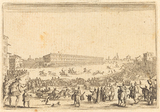Piazza Presso alla Porta al Prato by Jacques Callot (French, 1592 - 1635), 16X12"(A3)Poster Print