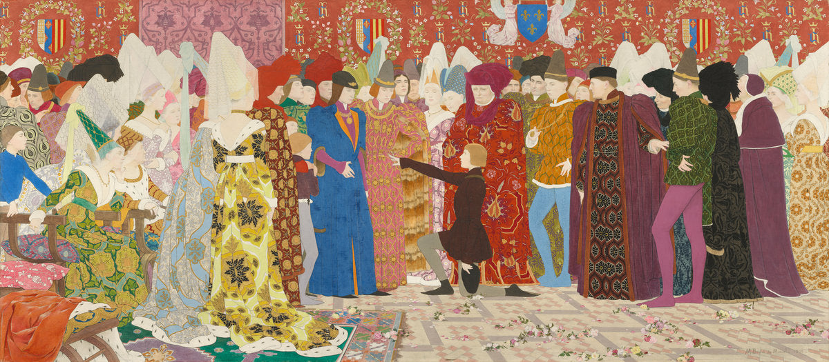 Her Appeal to the Dauphin (Joan of Arc series: II) by Louis Maurice Boutet de Monvel (French, 1850 - 1913), 16X12"(A3)Poster Print