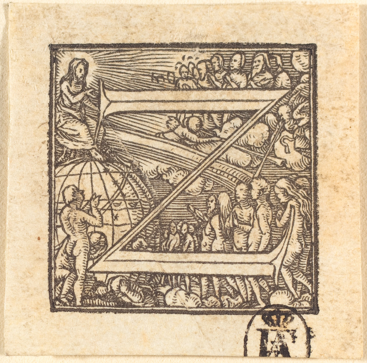 Letter Z by Hans Holbein the Younger (German, 1497/1498 - 1543), 16X12"(A3)Poster Print