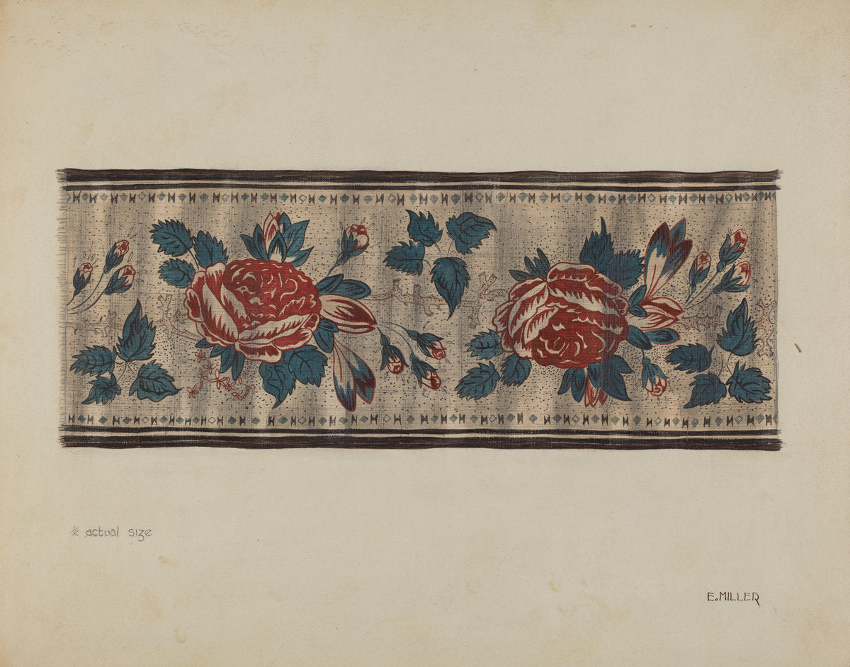 Chintz Border by Edith Miller (American, active c. 1935), 16X12"(A3)Poster Print