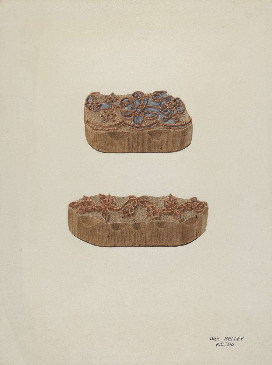 Printing Blocks by Paul Kelly (American, active 1930s), 16X12"(A3)Poster Print