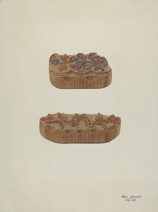 Printing Blocks by Paul Kelly (American, active 1930s), 16X12"(A3)Poster Print