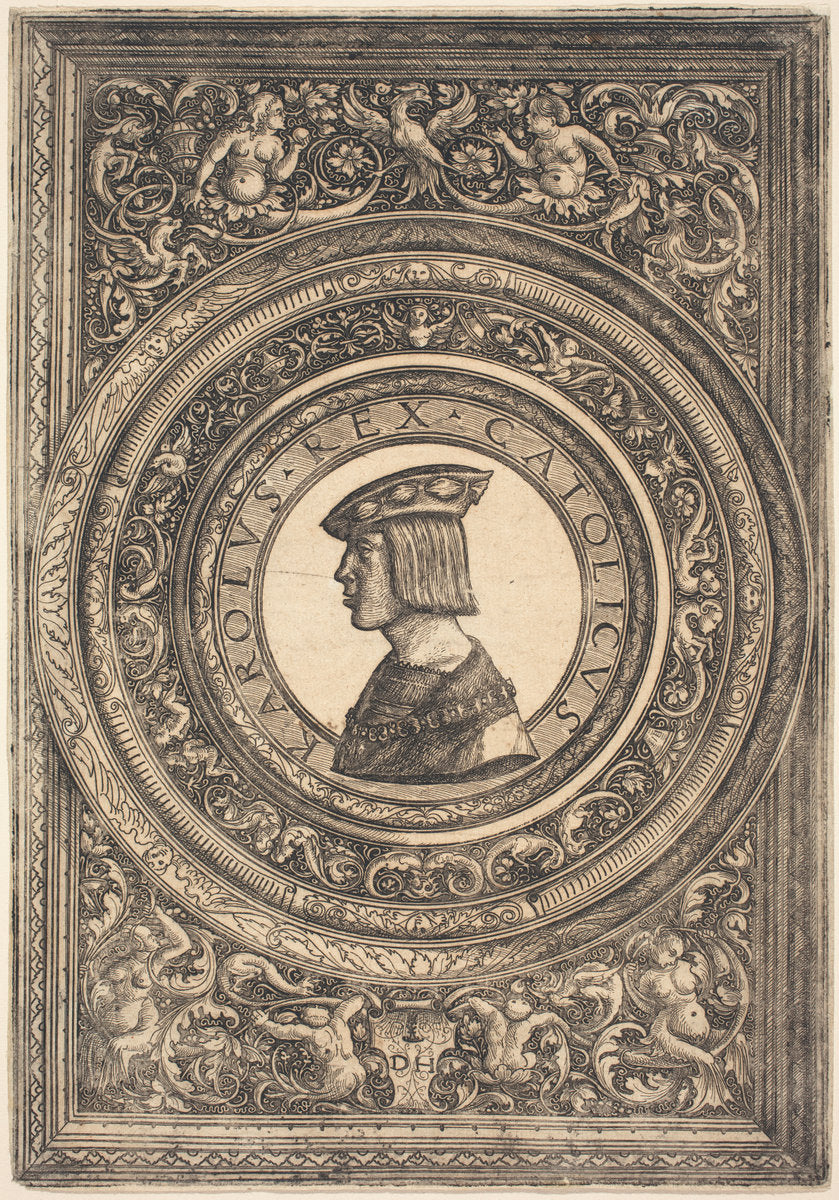 Emperor Charles V by Daniel Hopfer (German, c. 1470 - 1536), 16X12"(A3)Poster Print