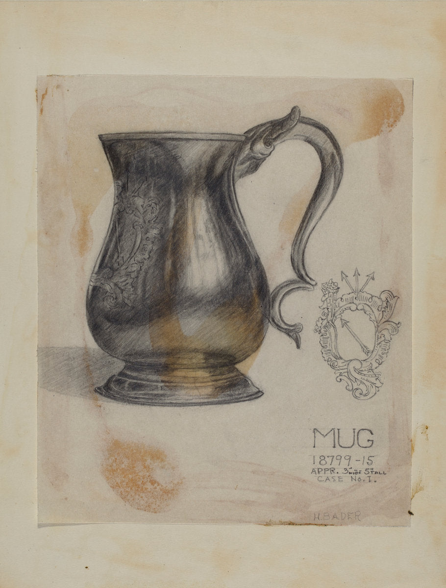 Silver Mug by Herman Bader (American, active c. 1935), 16X12"(A3)Poster Print