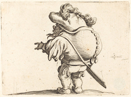 The Hunchback with the Feathered Cap by Jacques Callot (French, 1592 - 1635), 16X12"(A3)Poster Print