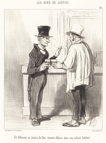 Un Défenseur... causant... dans son cabinet habituel by Honoré Daumier (French, 1808 - 1879), 16X12"(A3)Poster Print