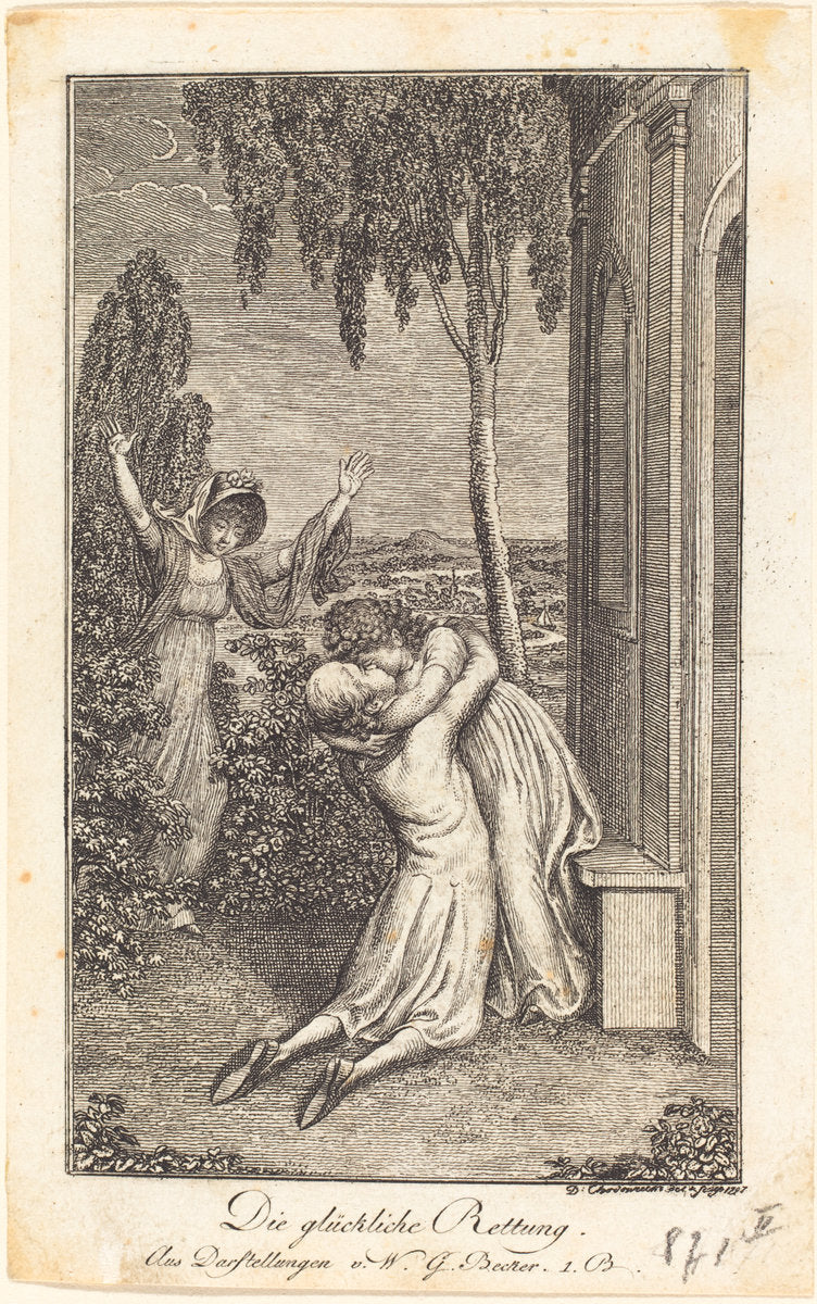 The Fortunate Rescue by Daniel Nikolaus Chodowiecki (German, 1726 - 1801), 16X12"(A3)Poster Print