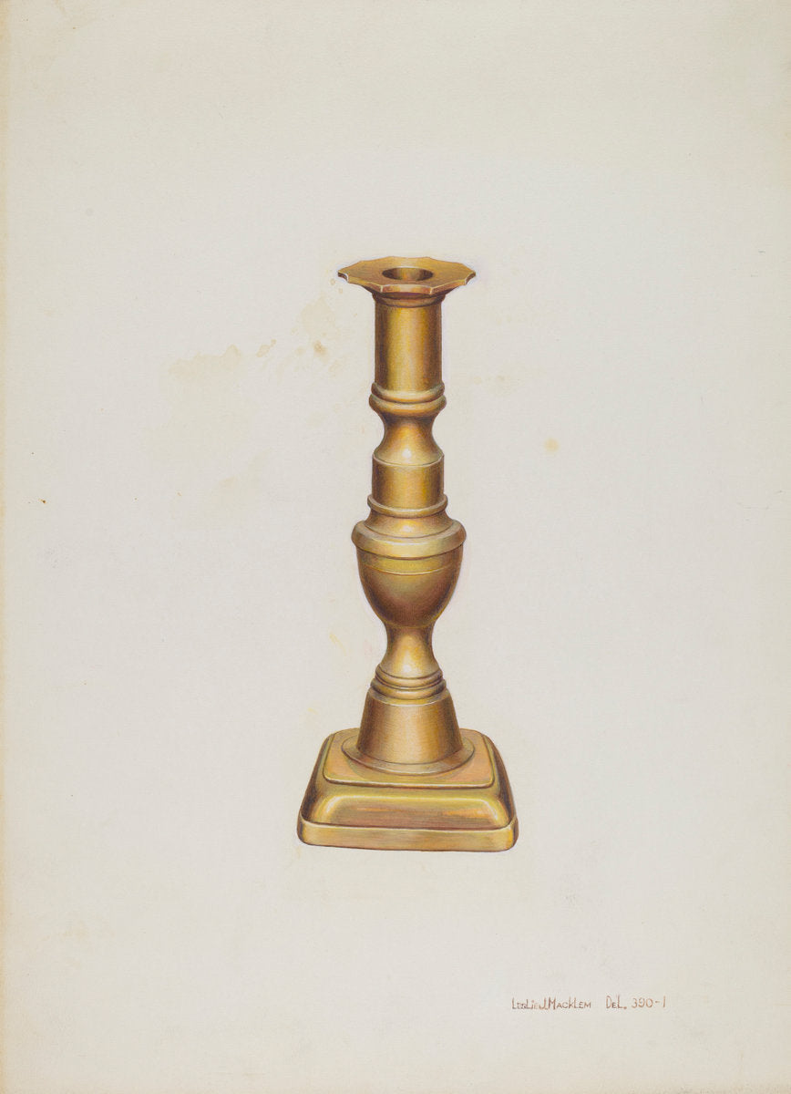 Candlestick by Leslie Macklem (American, active c. 1935), 16X12"(A3)Poster Print